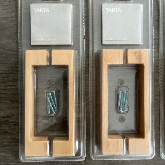 NWT | Ikea | wood dresser or cabinet handles (4 sets of 2) - Picture 3 of 4